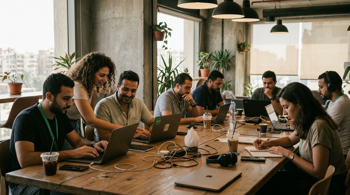 Coworking spaces in Giza suitable for small startup teams needing collaboration areas