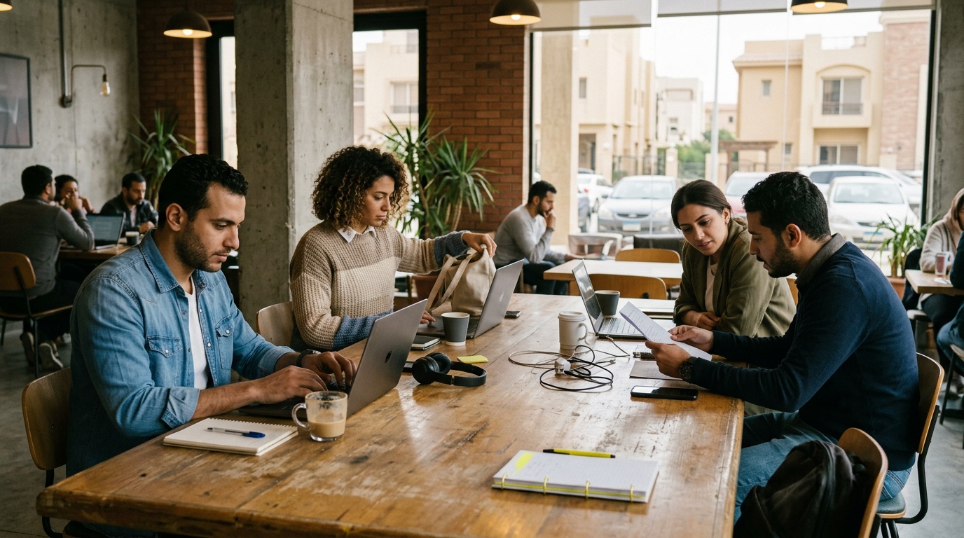 What's the difference between a dedicated desk and a hot desk in New Cairo coworking?