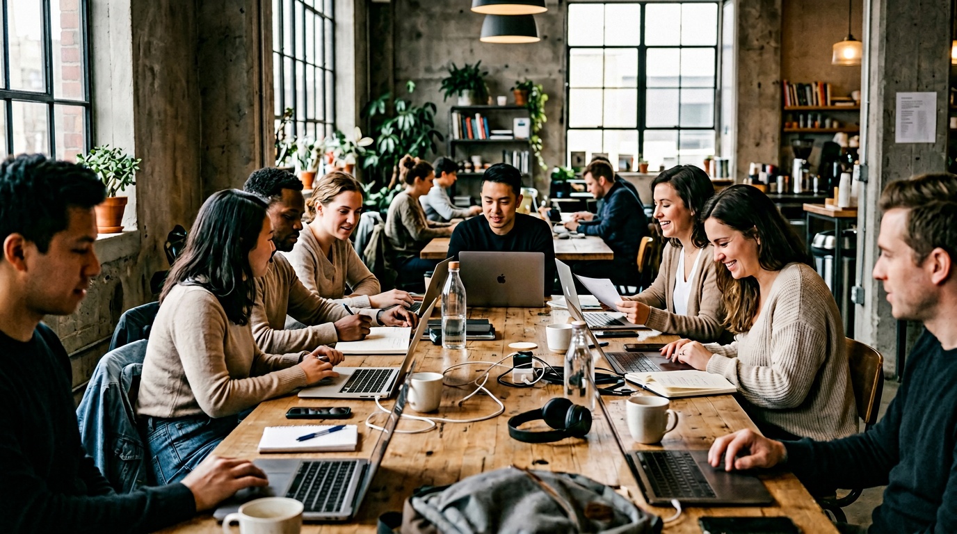 What's the difference between a traditional office and a modern coworking space in Lisbon?