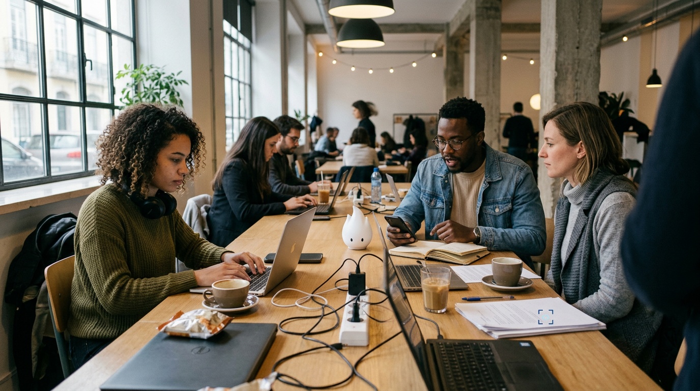 Which Lisbon coworking space offers better amenities: private offices or hot desks?