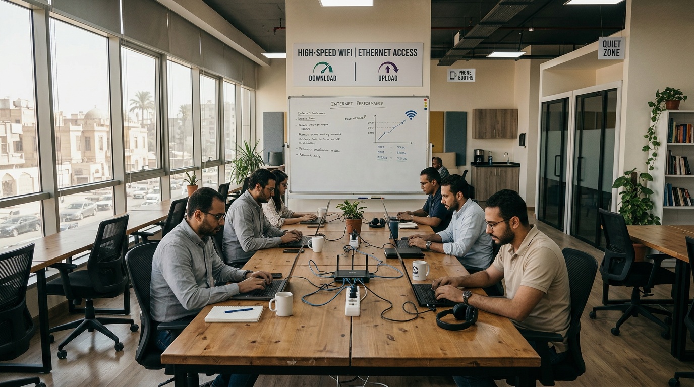 Best coworking space in Giza with fast internet for remote workers