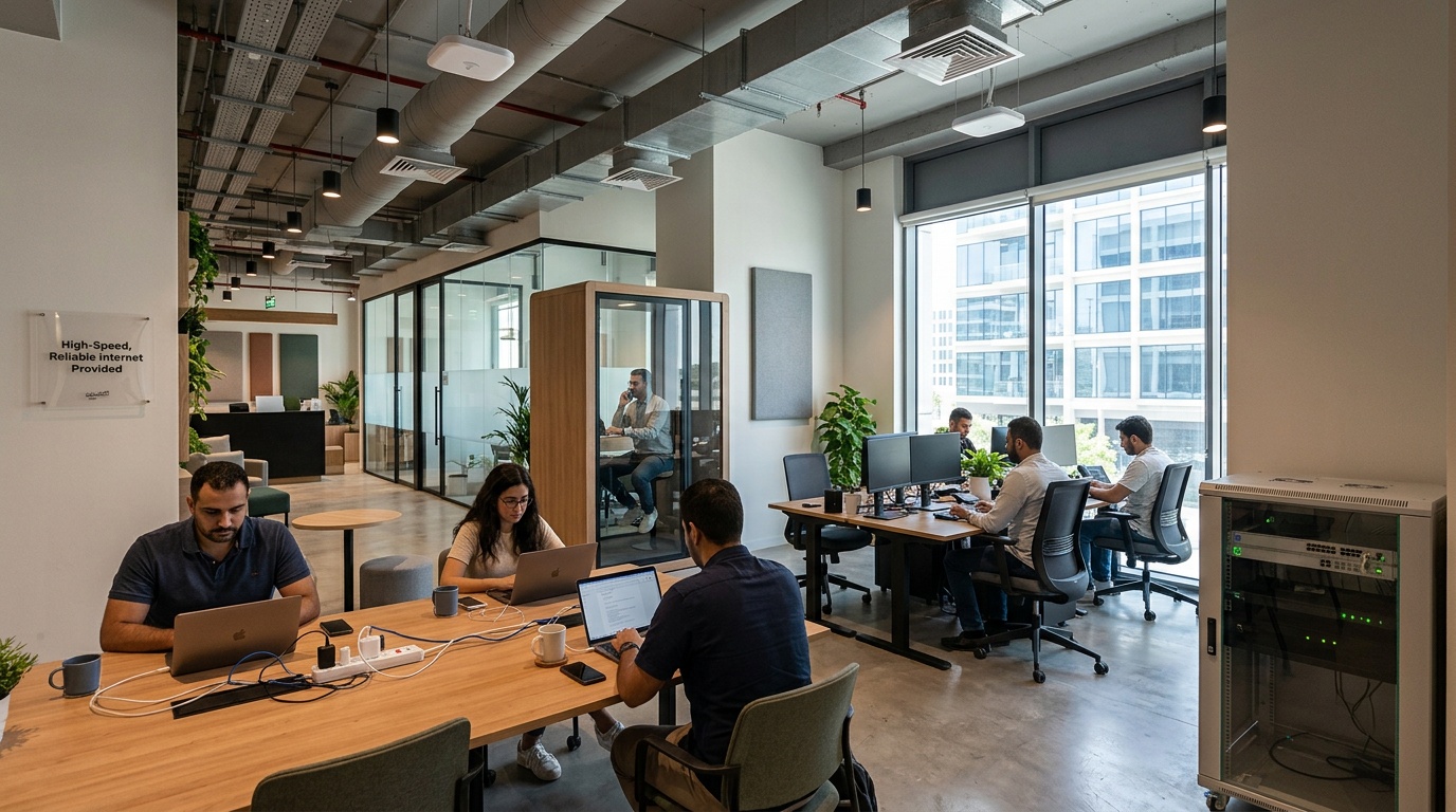 Navigating Coworking Spaces in التكافؤ: The Internet Factor