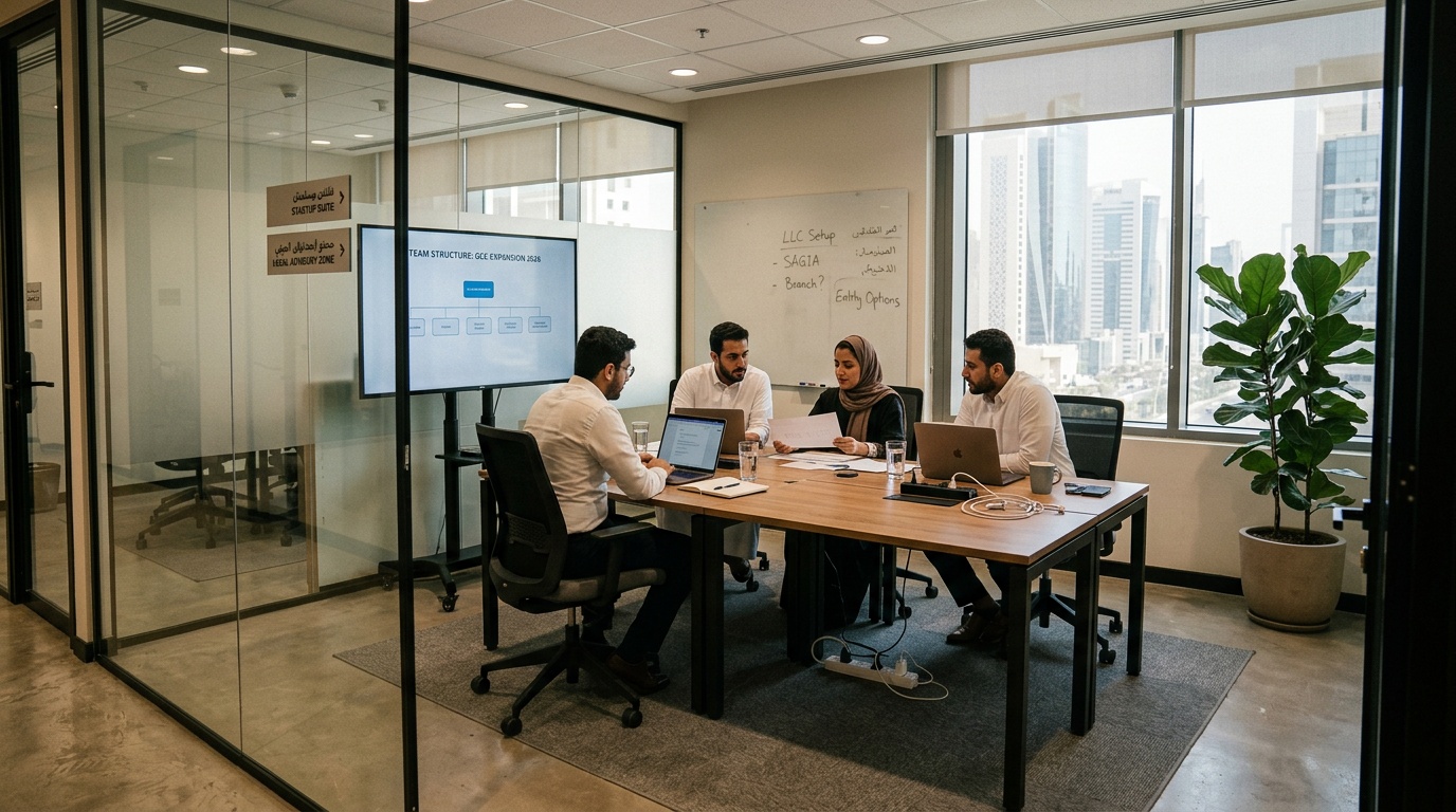 Best ways to set up a team office in Saudi Arabia for a startup expanding into the GCC 2026