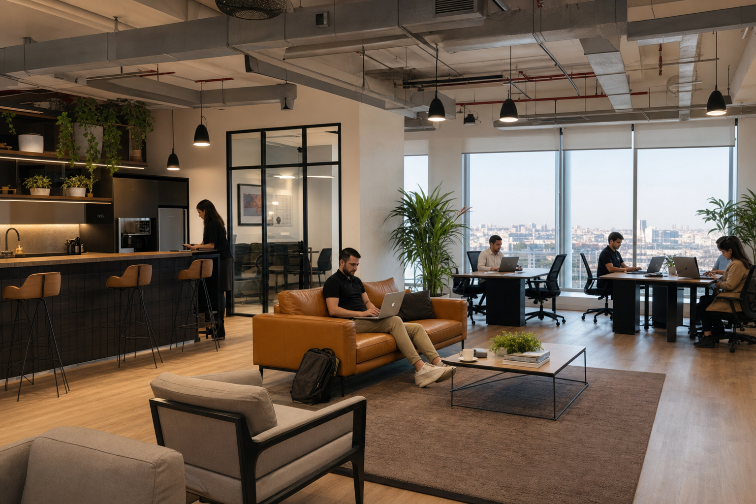 Compare amenities at different Giza coworking spaces