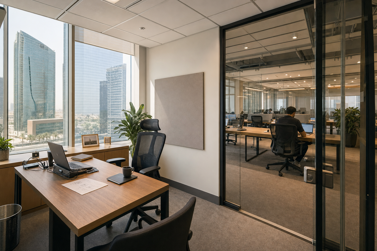 Comparing private offices vs. meeting rooms for small teams in Riyadh