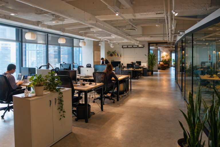 Coworking space in التكافؤ vs serviced office