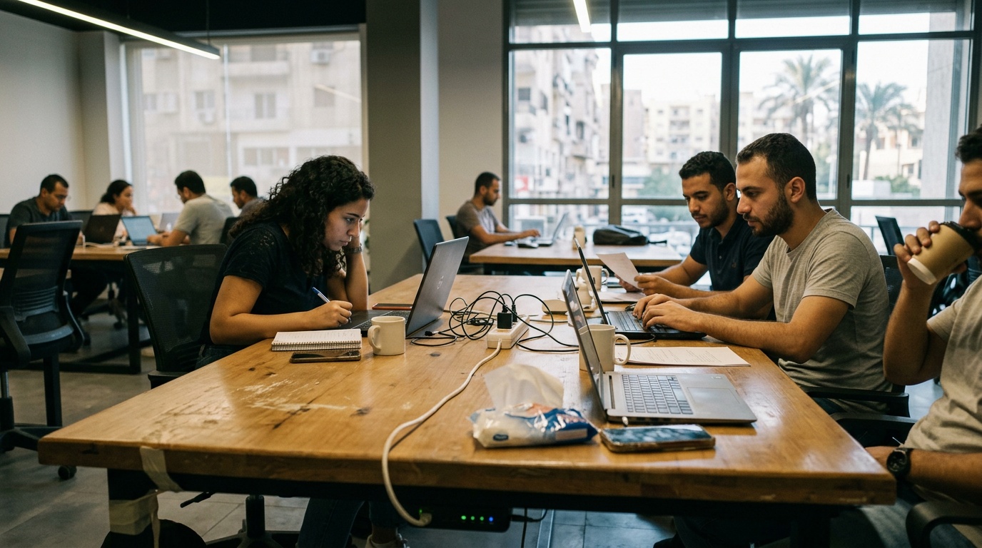 Coworking spaces in Giza suitable for small startup teams needing collaboration areas