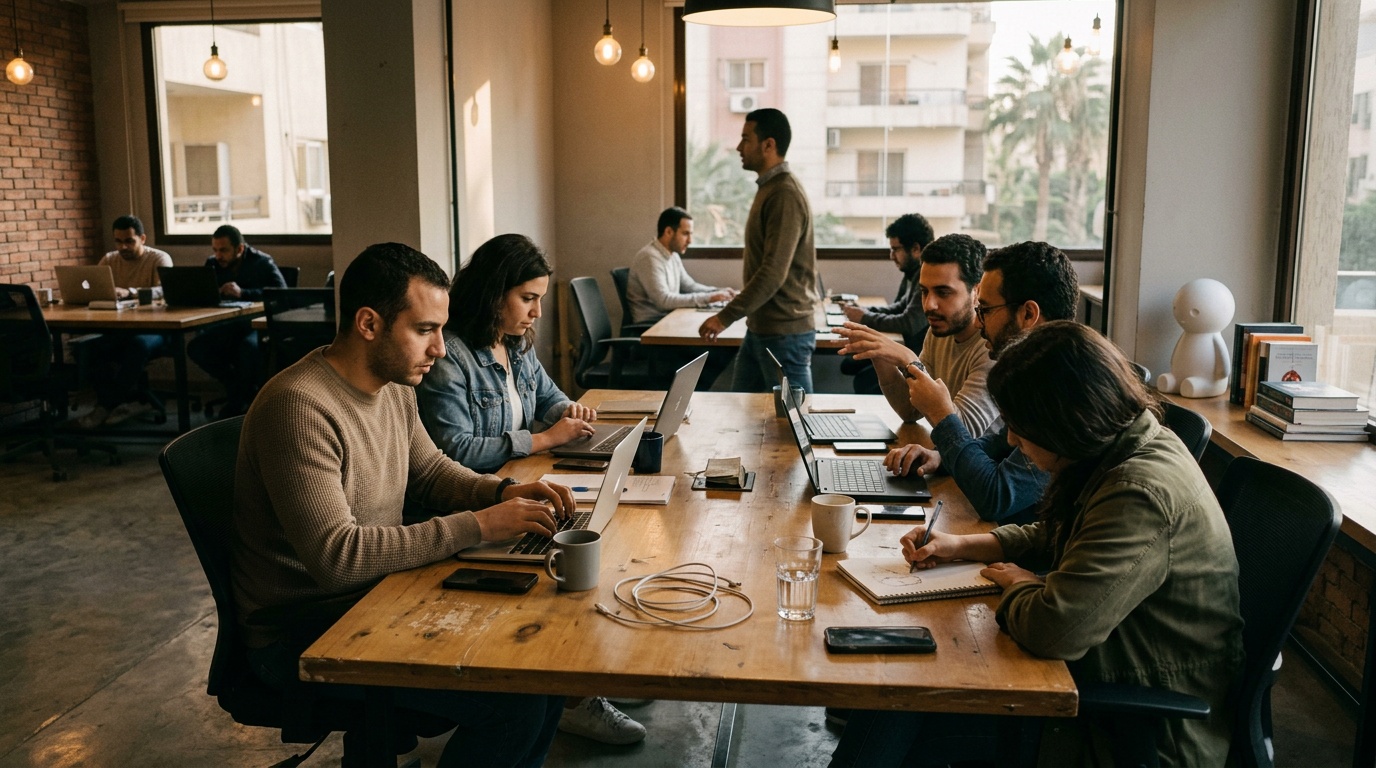 Coworking spaces in Giza suitable for small startup teams needing collaboration areas