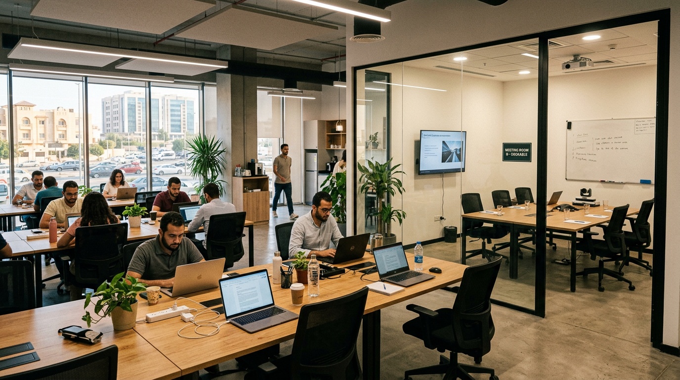 Coworking spaces in Giza with meeting rooms available