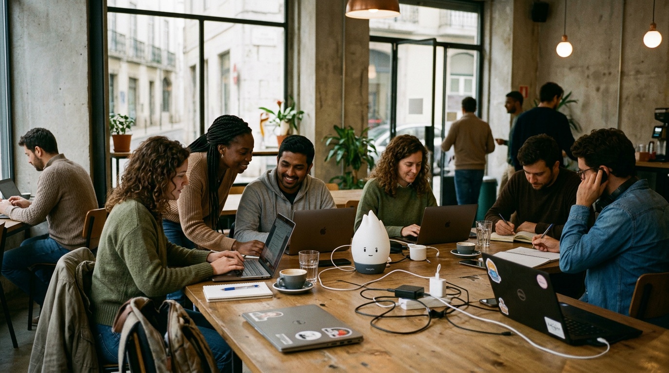 I'm a digital nomad visiting Lisbon, what's the best coworking space for short-term use?