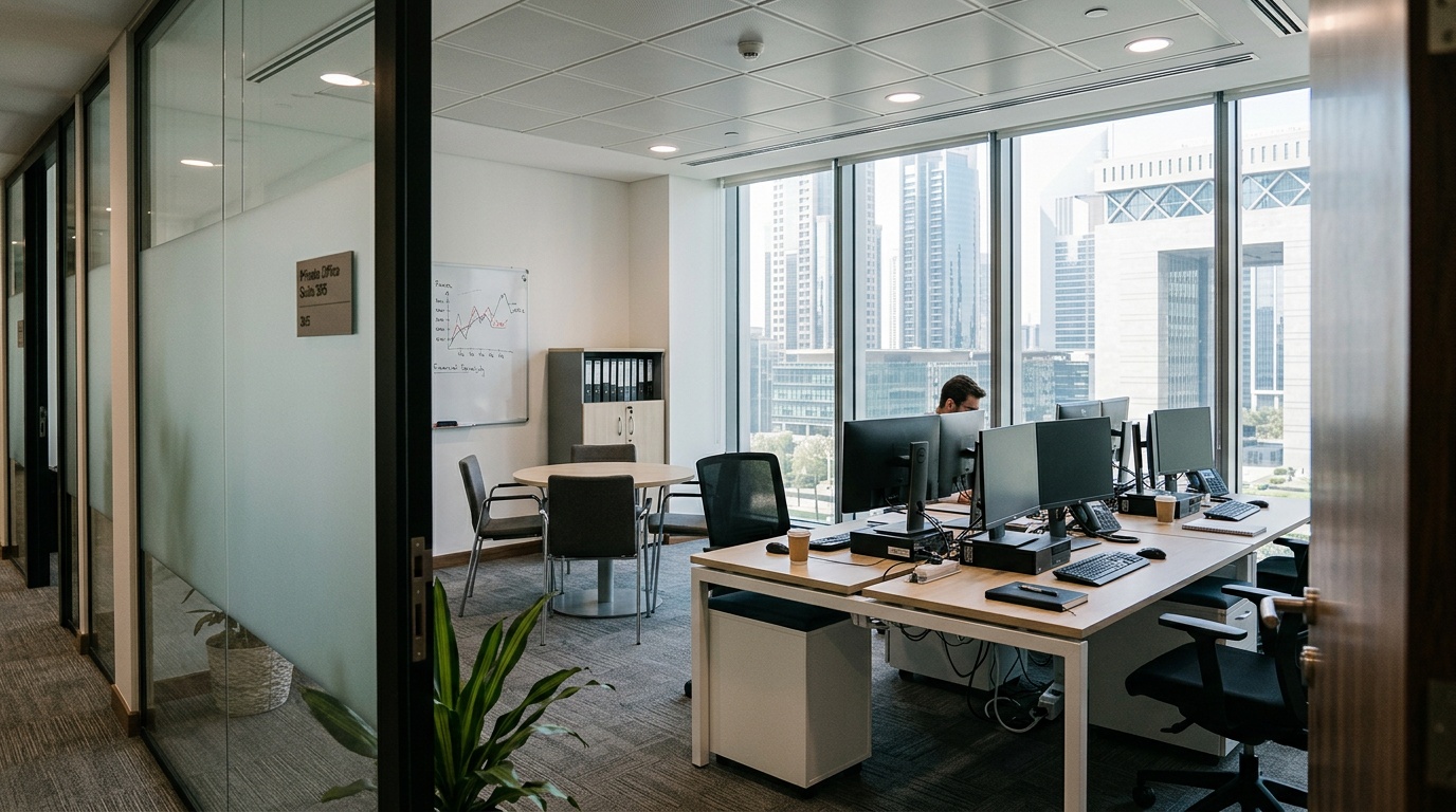 Private office rental cost DIFC vs Business Bay