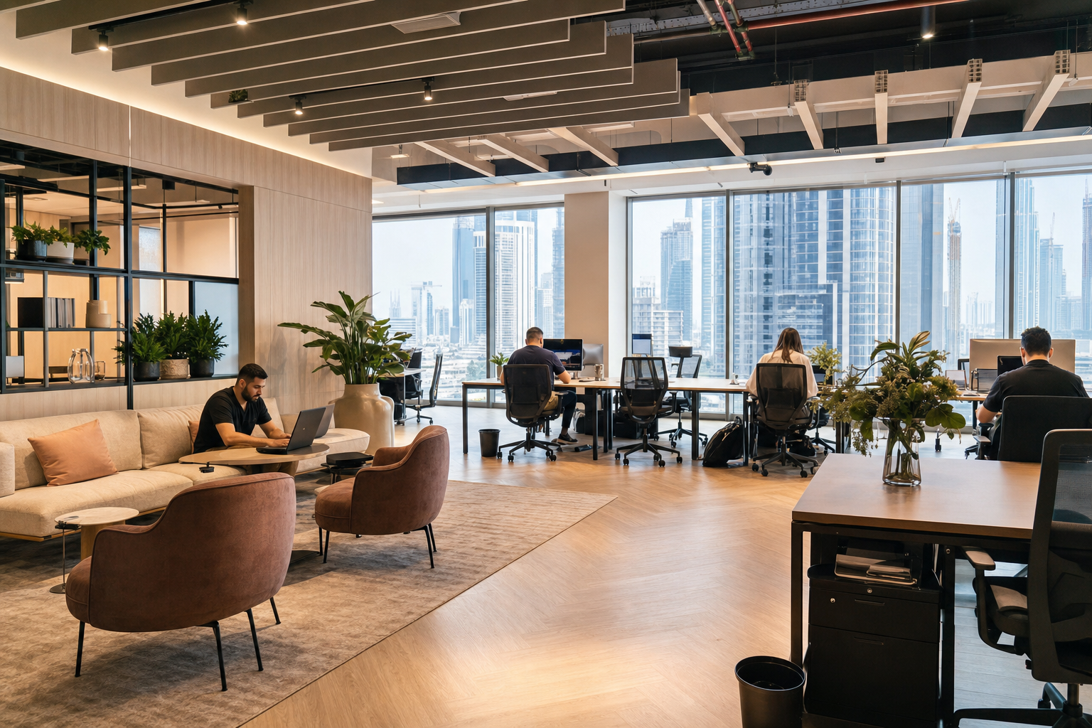What do real estate experts recommend for flexible office solutions in Dubai?