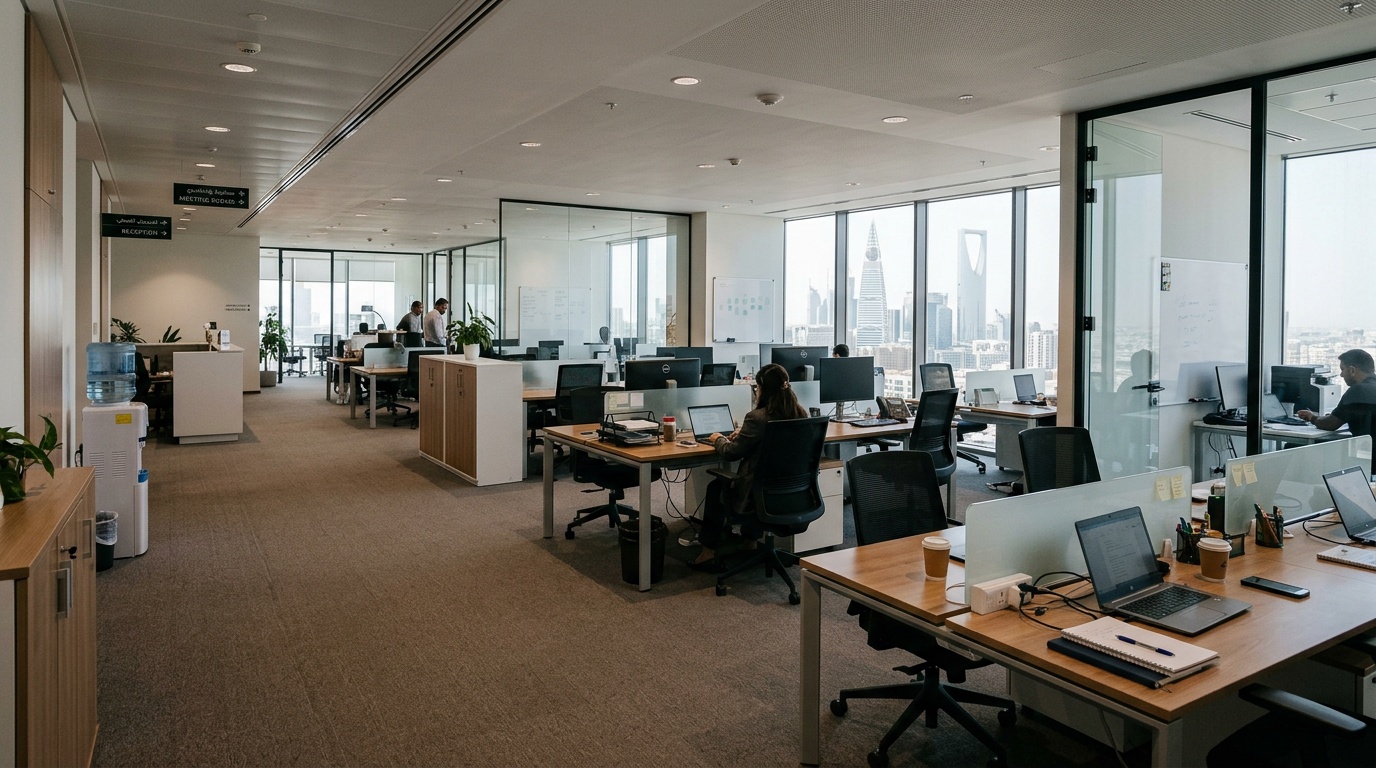 What do Riyadh business consultants recommend for flexible office solutions?