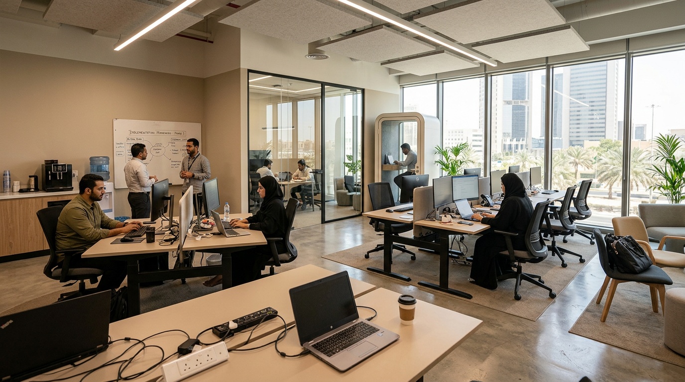 What do Riyadh business consultants recommend for flexible office solutions?