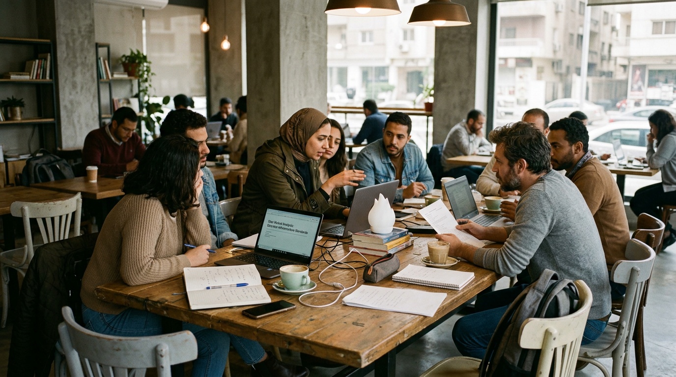 What is the difference between a serviced office and a coworking space in Giza?