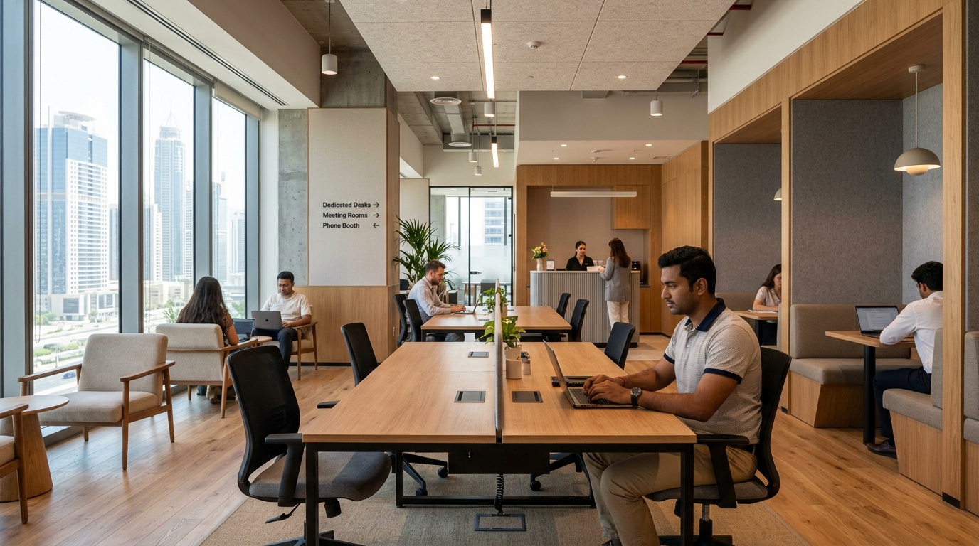 What kind of workspace should I choose if I'm a new business owner in Dubai?