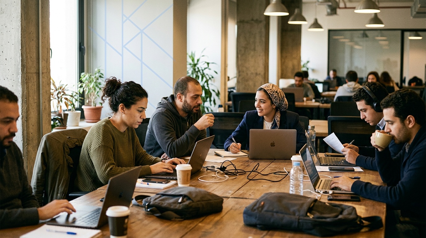What's the difference between a dedicated desk and a hot desk in New Cairo coworking?