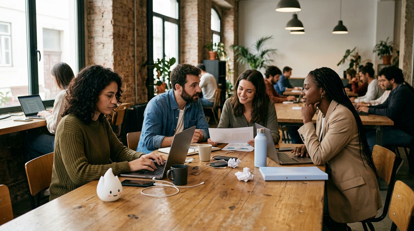What's the difference between a traditional office and a modern coworking space in Lisbon?