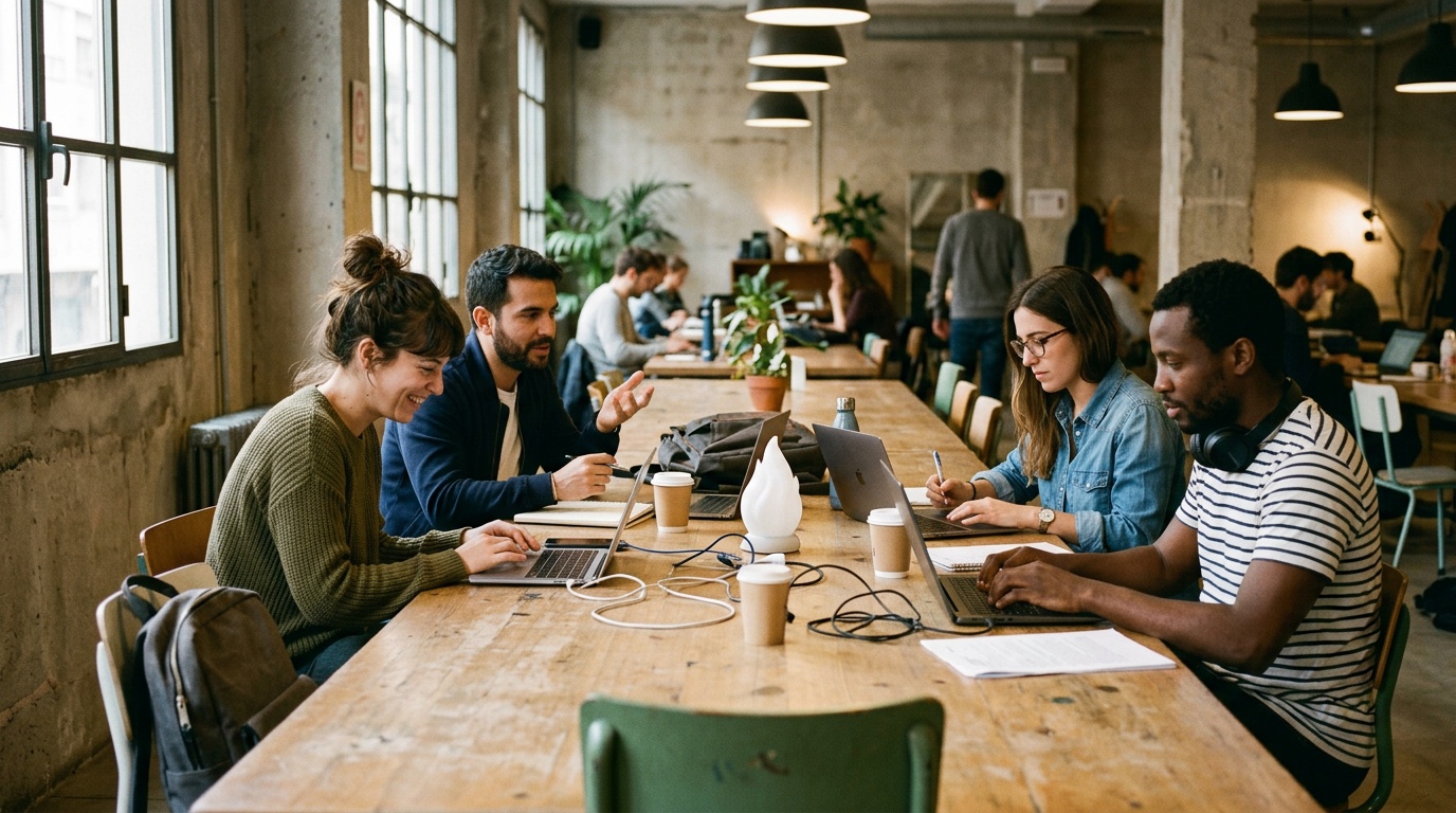 Which Barcelona coworking spaces offer flexible hot desk booking options?