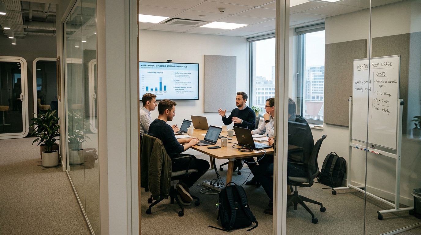 Which is better for a small team: a 6-person meeting room or a private office?