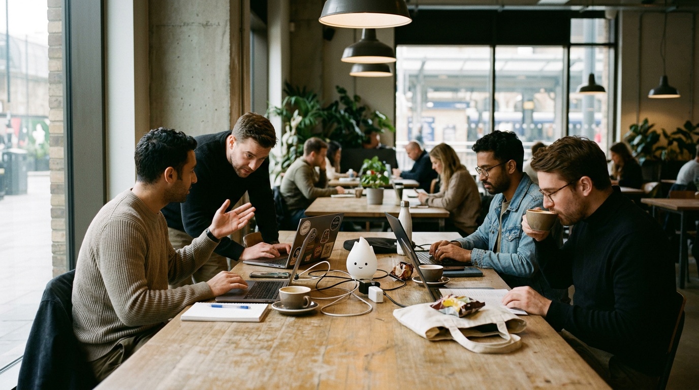 Which London workspace has good public transport links and is suitable for businesses?