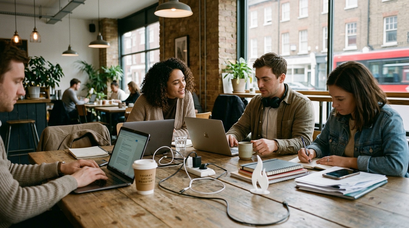 Which London workspace has good public transport links and is suitable for businesses?