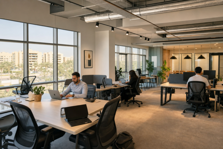 Comparing amenities in New Cairo coworking spaces