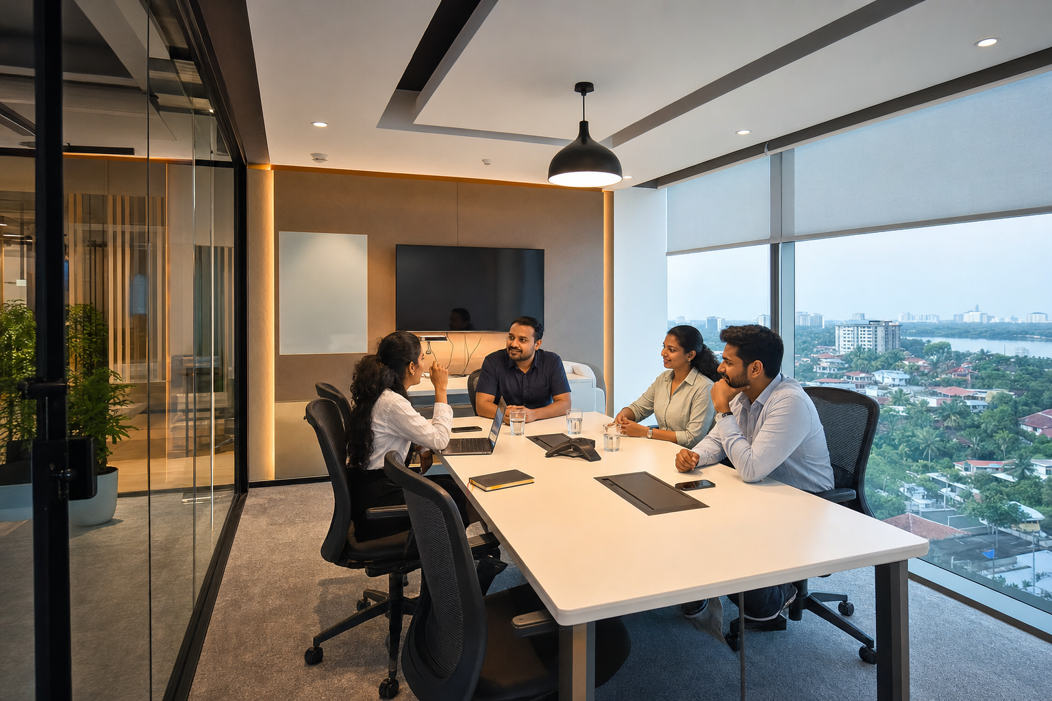 What coworking space should I choose in Kochi if I need to host client meetings regularly?