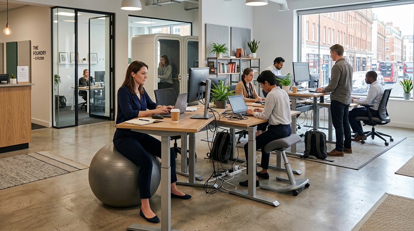 Integrating Dynamic Seating with Standing Desks
