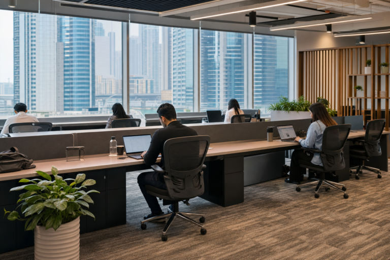 Are there quiet coworking spaces in Dubai Marina for focused work?