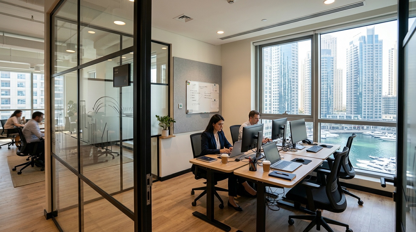 Private office workspace in Dubai Marina