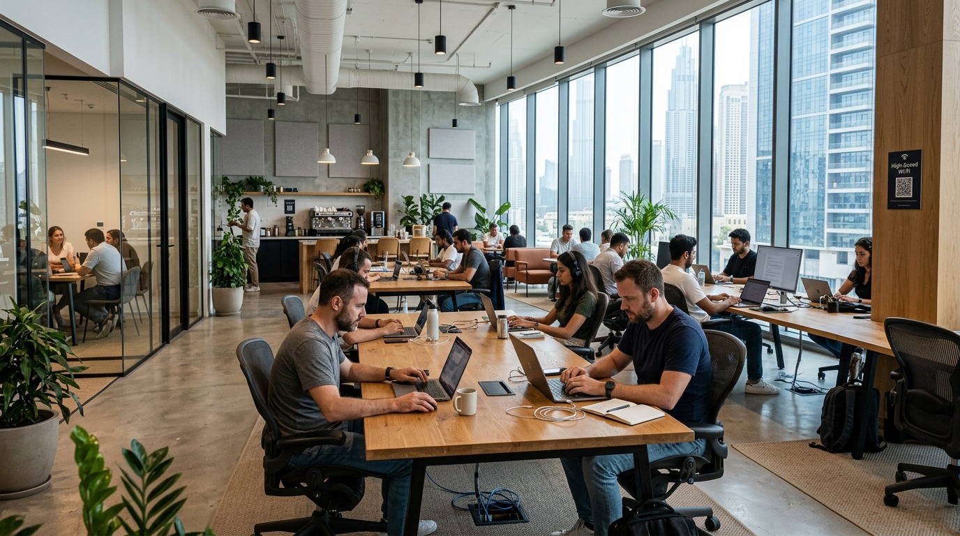 Benefits of Best coworking space in Dubai with high-speed internet for freelancers?