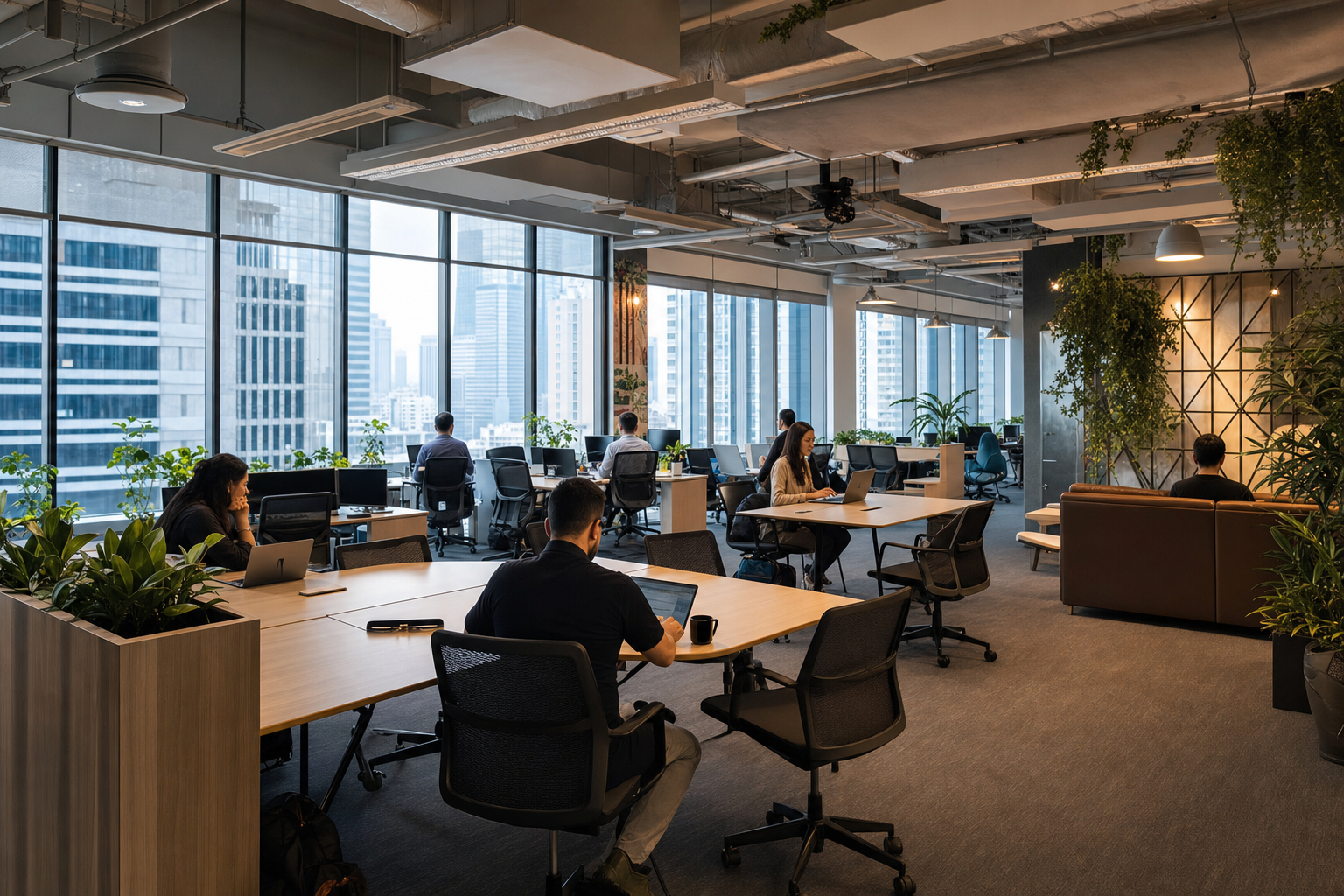 Compare hot desk pricing and amenities in Dubai's business districts