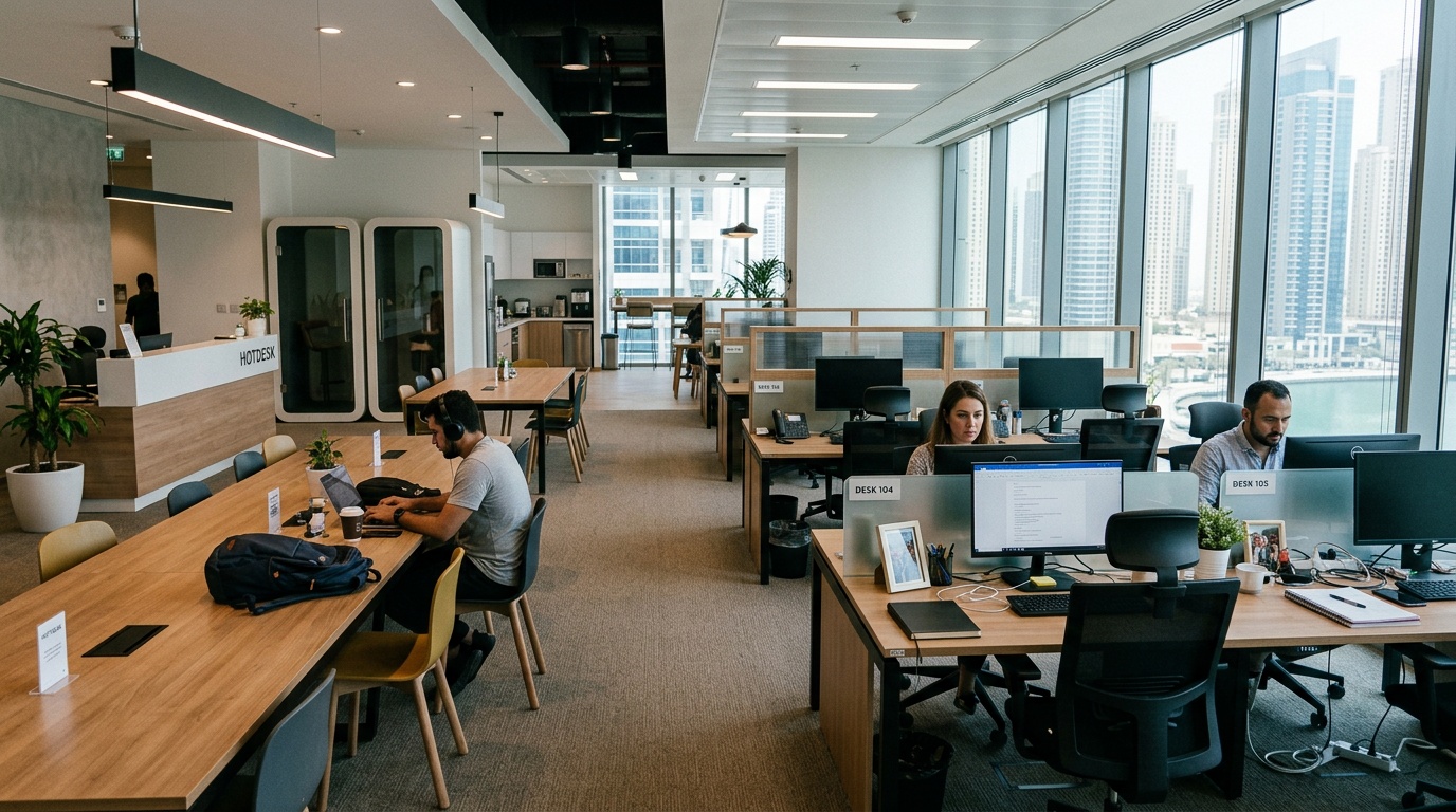 Dedicated desk and hot desk comparison