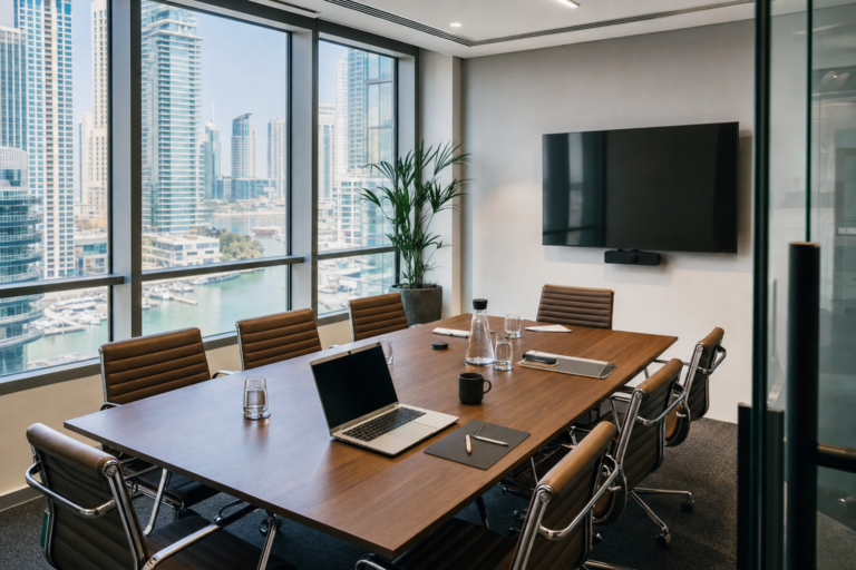 Coworking spaces in Dubai Marina with high-speed internet and meeting rooms?