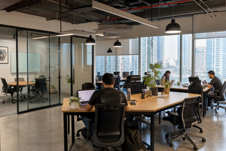 Which Dubai Marina coworking space is best for a startup with a small team?