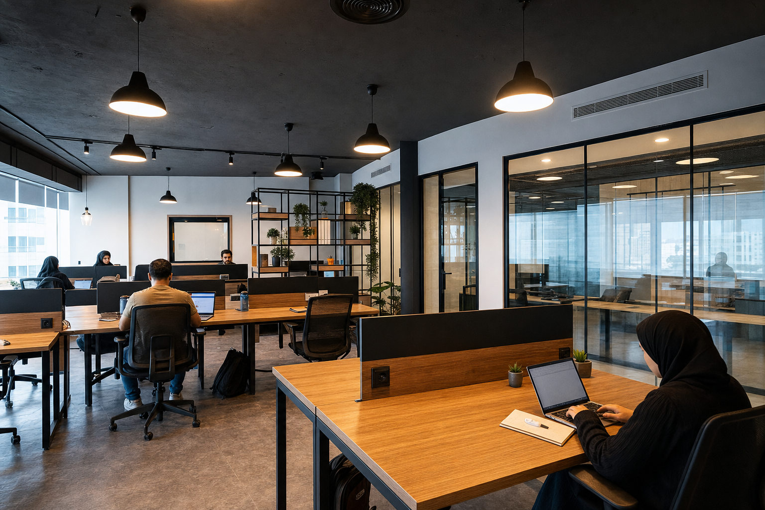 coworking spaces in Al Mansurah with reliable high-speed internet
