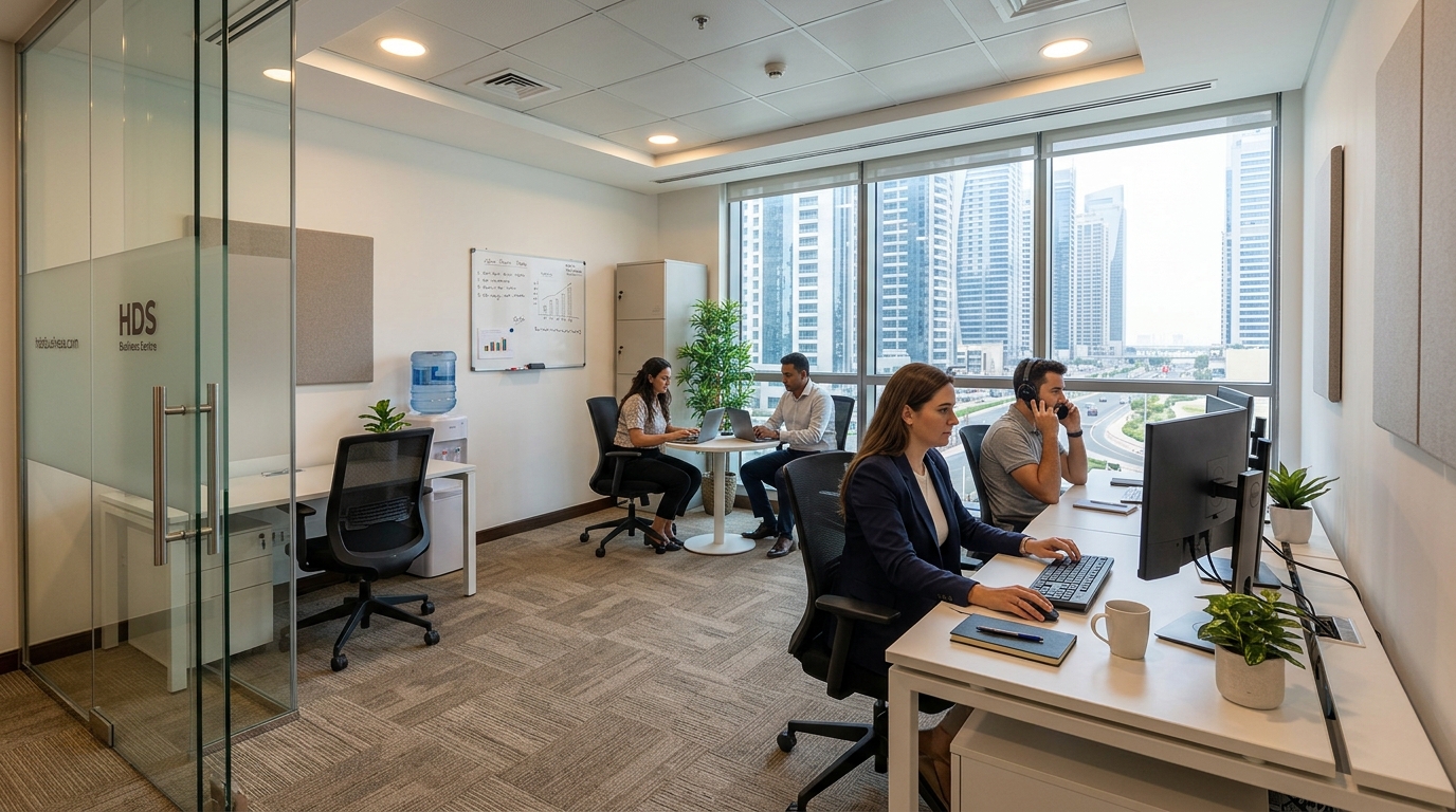 Illustrative serviced office image for HDS Business Centre Dubai workspace research