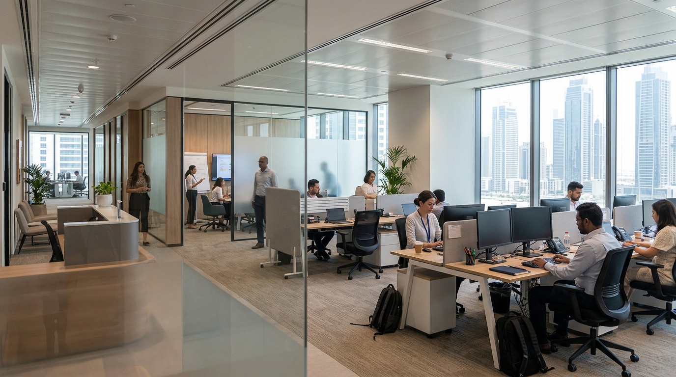 Flexible corporate office workspace in Dubai