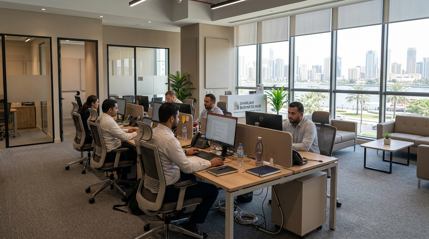 Office buildings and business districts in Sharjah