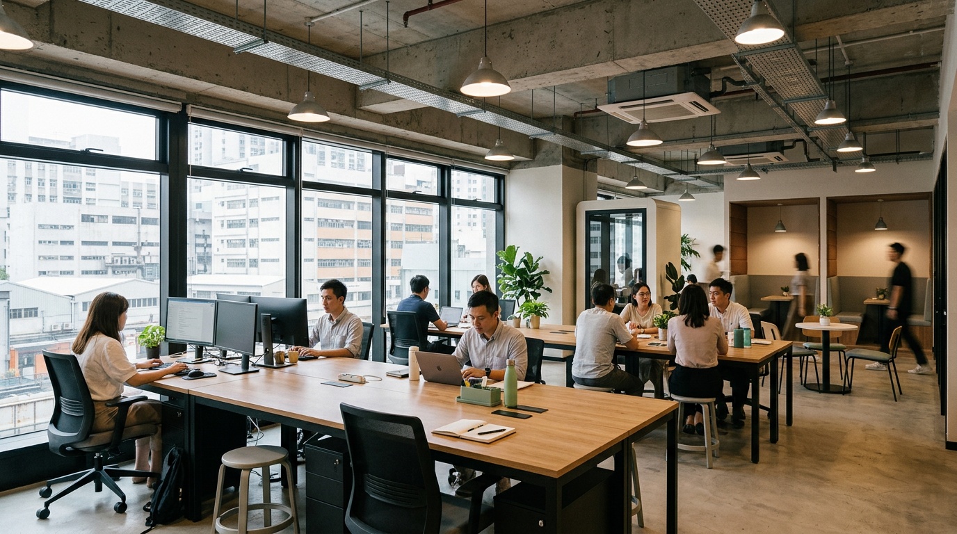 Flexible office and meeting space for a Hong Kong startup