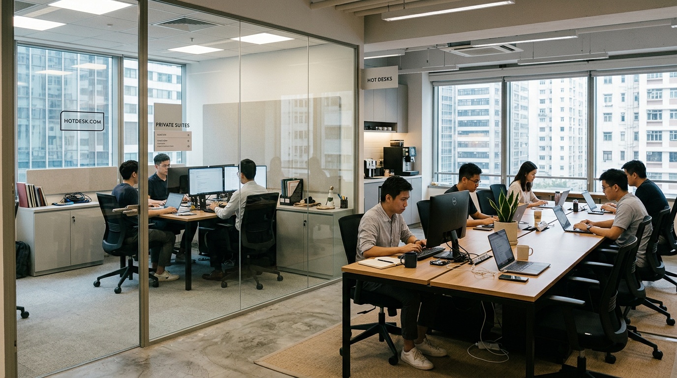 Which amenities suit your work: private offices or hot desks?