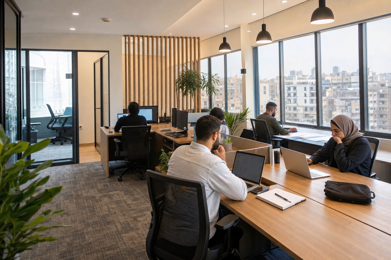 Private Office vs. Open Desk in Mansoura?